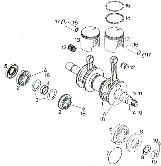 Rotax 447 parts, Rotax 377, Rotax 447 crankshaft, Rotax 447 pistons, Rotax 447 rings.