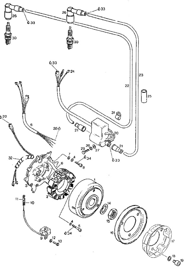 Rotax 447 Ducati Ignition system parts