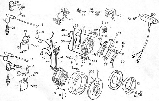 Bosch ignition, Rotax 377 Bosch ignition system, Rotax 447 Bosch points ignition, Rotax points, Rotax condensers.