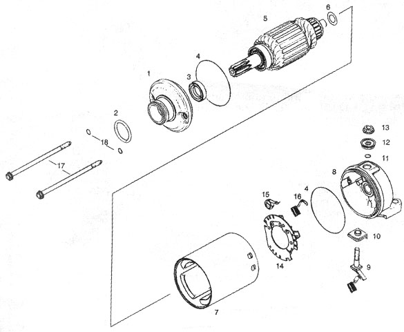 Rotax E drive starter parts