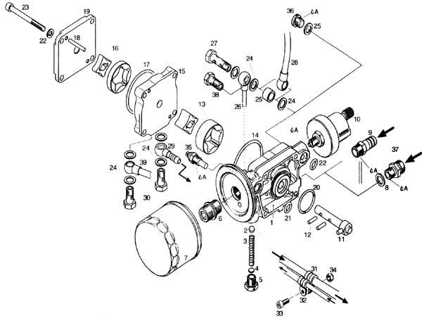 Rotax 912 oil pump, Rotax 912 oil pump part breakdown. 