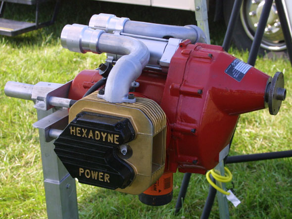 Hexatron Engineering, Hexadyne P60, 2 cylinder aircooled aircraft engine.