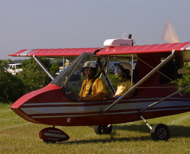 BRS, VLS vertical launch parachute system on Quad City Challenger.