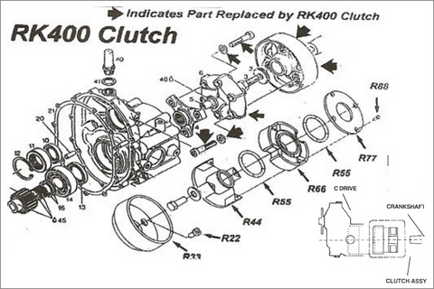 Rotax RK400 C Drive Clutch Assembly