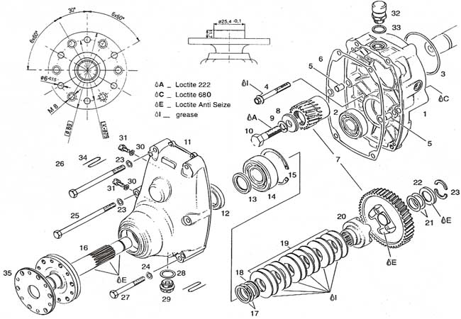 Rotax B box, Rotax B reduction drive for use with Rotax provision 8 crankcase.