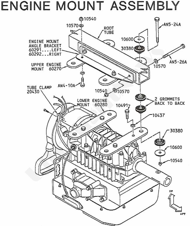 Quicksilver MX engine mount, Quicksilver MX engine mount assembly.