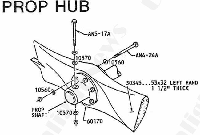 Quicksilver MX prop hub, Quicksilver MX prop hub assembly.