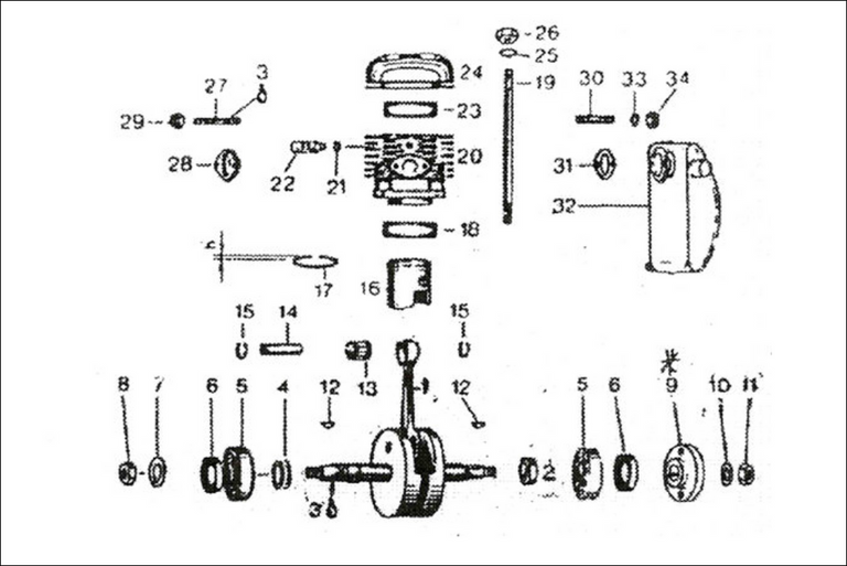 Rotax 185 CC Aircraft Engine Parts Diagram
