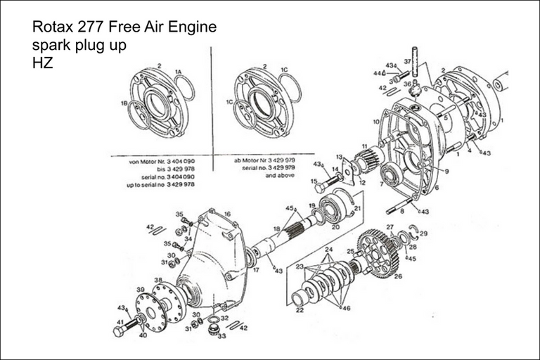 Drive Shaft Offset Towards Cylinder Head, For FREE-AIR Engine Installation Spark Plug Up (SZ) Or Spark Plug Down (HZ)