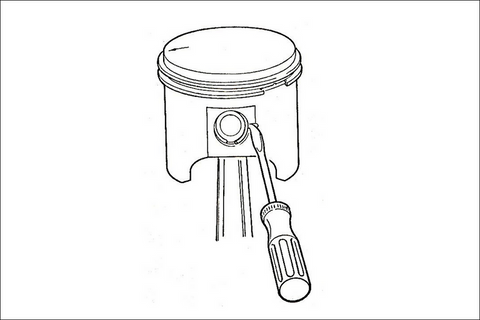 Rotax 277 Aircraft Engine Circlip, Wrist Pin, Wrist Pin Bearing And Piston Removal