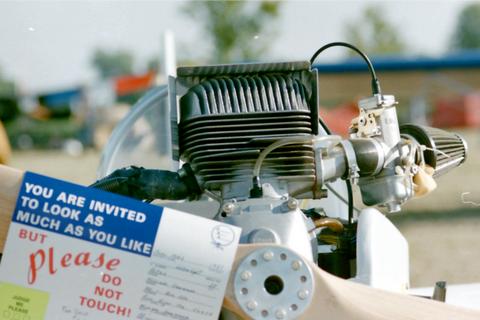 Rotax 277 Free Air 28 HP Aircraft Engine with baffle for cooling.