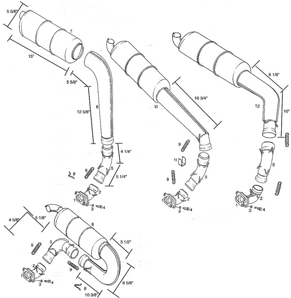 Rotax 277 exhaust system parts