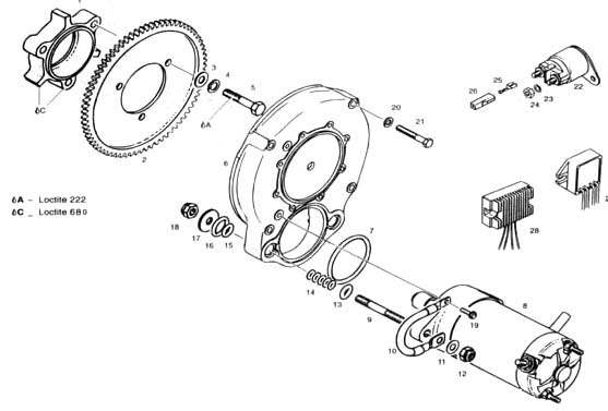 Rotax 377 electric starter.