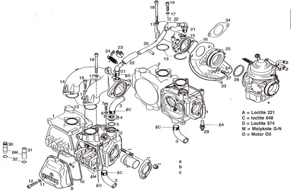 Rotax 912 cylinder head, Rotax 912 intake manifold.