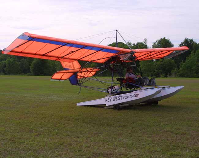 Quicksilver Sprint single place ultralight on floats.